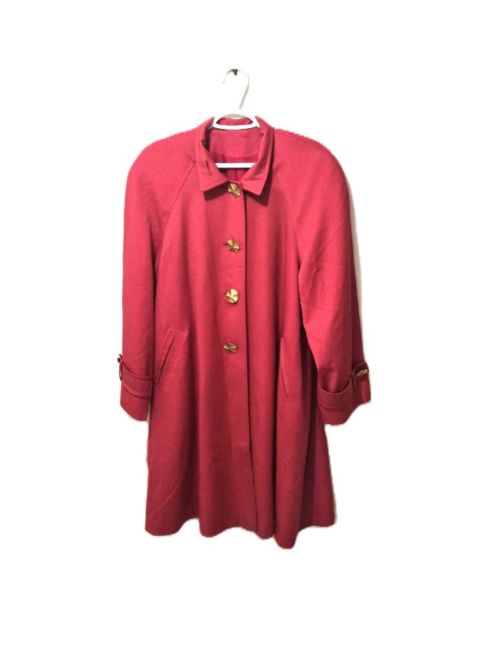 VTG Anna Collection Wool A-Line Swing Coat Mobwife Power Dressin Glam Union Mad